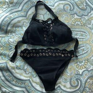Black bandage bikini
